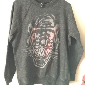 Obey Burnout Tiger Sweater. Medium.